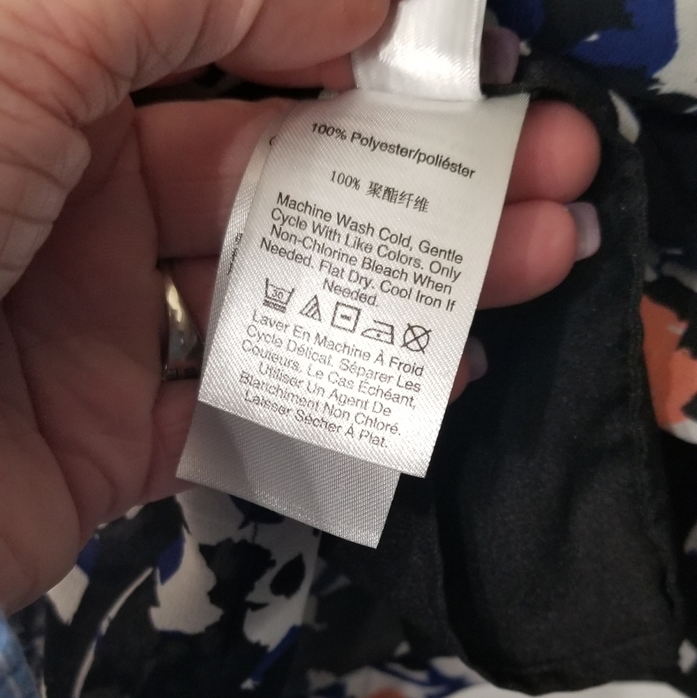 Nwot Dkny Flutter Sleeve Multi Color Size Large. - image 3